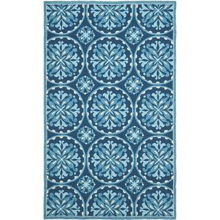 Safavieh Hand hooked Indoor/ Outdoor Four Seasons Blue Rug (8 X 10)