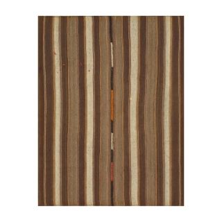 Apadana INC Vintage Striped Brown Rug   5.9 x 7.5 ft.   10220140