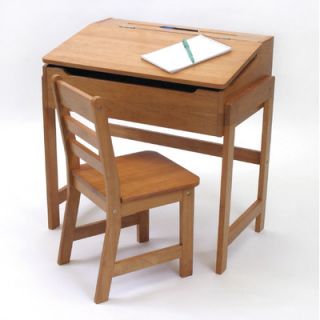 Lipper International 25 W Art Desk and Chair 564P Finish Pecan