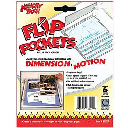 Flip Pockets Peel And Stick Holders (pack Of 6)