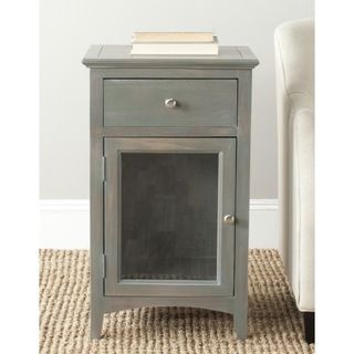 Ziva Ash Grey End Table (Ash greyMaterials Elm woodDimensions 30.1 inches high x 17.9 inches wide x 15 inches deepThis product will ship to you in 1 box.Furniture arrives fully assembled )