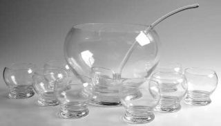 Block Crystal Party Flavors 10pc Punch Set (Bowl, 8 Cups & Ladle)   Clear,Undeco