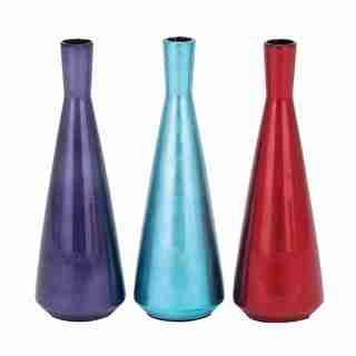 Ceramic Seamlessly Molded Assorted Vase  Set Of 3