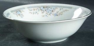 Dynasty China Primrose Coupe Cereal Bowl, Fine China Dinnerware   Blue & White F