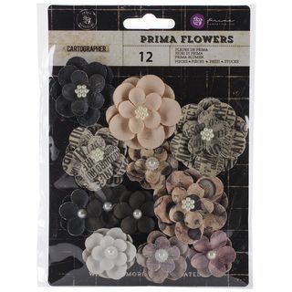 Cartographer Flowers paper Sightseer 1.25 To 1.75 12/pkg