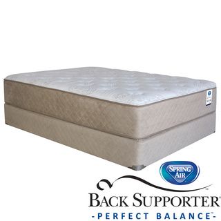 Spring Air Back Supporter Roseworth Plush King size Mattress Set (KingSet includes Mattress, foundationFirst layer Quilted top has cashmere natural fiber blend, 0.75 inch soft foamSecond layer 1.5 inch gel infused memory foamThird layer 2 inch support