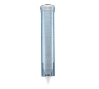 San Jamar Medium Pull Type Water Cup Dispenser, Cone 4 10 oz, Flat 4 10 oz, Trans Blue