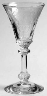 Heisey Trojan Clear (Etched)Stem#3368 Cordial Glass   Stem #3368/Etch#445 Clear