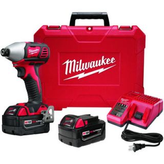 Milwaukee M18 Cordless Compact Impact Driver Kit   1/4in. Hex Chuck, 18 Volt,