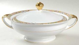 Royal Bayreuth Dover, The Round Covered Vegetable, Fine China Dinnerware   Pink