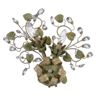 Crystorama 4842 CT Josie Wall Sconce   13W in.   Champagne Green Tea   4842 CT
