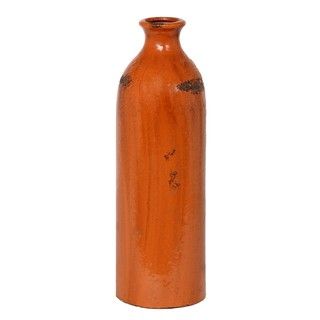 Privilege Medium Antiqued Orange Ceramic Vase