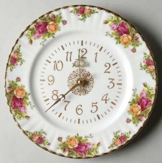 Royal Albert Old Country Roses Clock Plate, Fine China Dinnerware   Montrose Sha