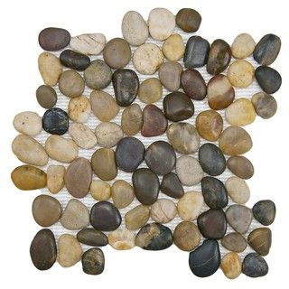 Somertile 12x12 in Riverbed Multi Natural Stone Mosaic Tile (pack Of 10)