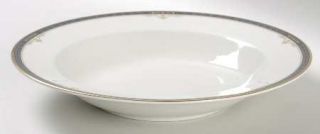 Mikasa Regency Crest Rim Soup Bowl, Fine China Dinnerware   Fine China,Black&Gol