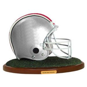 Ohio State Buckeyes Replica Helmet with Wood Base