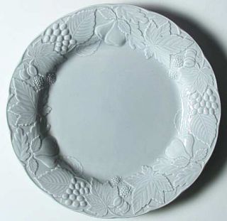 Nikko Woodbury Gray Dinner Plate, Fine China Dinnerware   All Gray, Embossed Fru