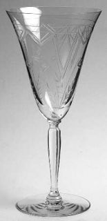 Community Deauville Water Goblet   Geometric Floral Cut, All Clear
