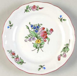 Luneville Old Strasbourg (Off White Bkgd,Tulip) Small Bread & Butter Plate, Fine