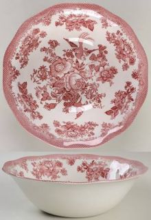 Johnson Brothers Asiatic Pheasant Pink 9 Round Vegetable Bowl, Fine China Dinne