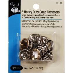 Heavy Duty Snap Fasteners 5/8 6/pkg  Nickel