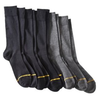 Auro a GoldToe Brand Mens 5PK Socks   Black&Grey 6 12