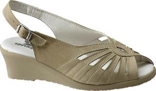 Womens Spring Step Gail   Beige Nubuck Casual Shoes