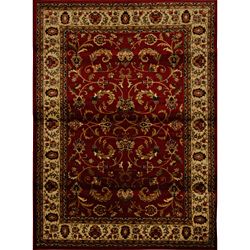Contemporary Red ivory Heat set Rug (78 X 104)