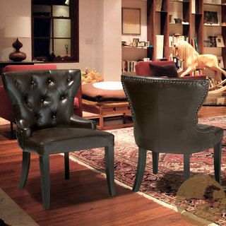 Christopher Knight Home Kingdom Leather Accent Chairs (set Of 2) (Marbled chocolate brownNo assembly required. Arrives fully assembled and ready to useSturdy constructionNeutral colors to match any decorIdeal for entertaining guests in any roomTufting and