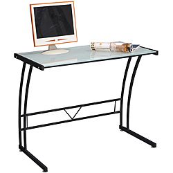 Single Bit Black Workstation (BlackGreat for use as a computer desk or workstationMaterials Metal, tempered glass Dimensions 20 inches long x 35 inches wide x 29 1/2 inches highAssembly required.  This product will ship to you in one (1) box. )