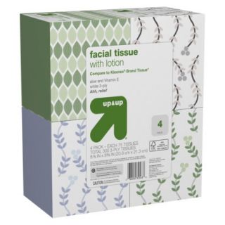 up & up Facial Tissue with Lotion   75 Count per box (4 Pack)