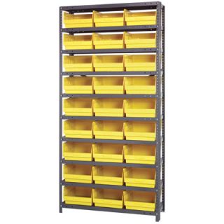 Quantum Storage Complete Shelving System with 6in. Bins   36in.W x 12in.D x