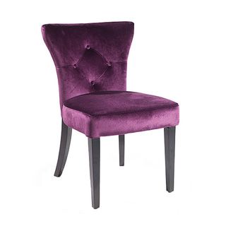 Elise Purple Velvet Flared back Side Chair