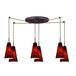 Besa Lighting BEL 6JC 412441 LED BR Cierro Pendant