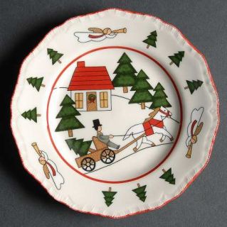Masons Christmas Village (Scalloped) Bread & Butter Plate, Fine China Dinnerwar