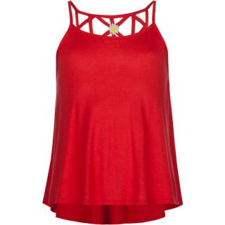 Daisy Lattice Back Girls Tank Coral In Sizes X Small, X Large, Large,