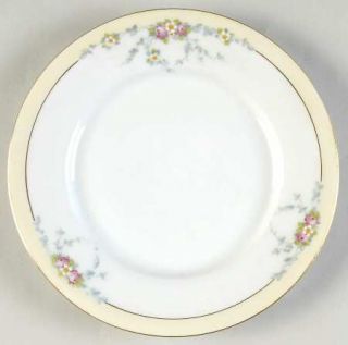 Tirschenreuth Studio Bread & Butter Plate, Fine China Dinnerware   Yellow Band E