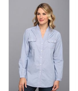 Pendleton Stitched Tunic Womens Long Sleeve Button Up (Blue)