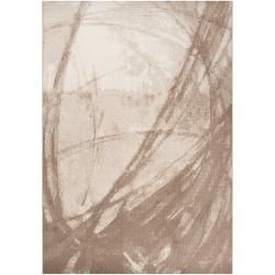 Meticulously Woven Tan Anura Abstract Rug (53 X 76)