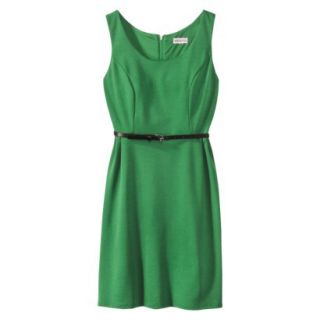 Merona Womens Ponte Sleeveless Fit and Flare Dress   Mahal Green   L