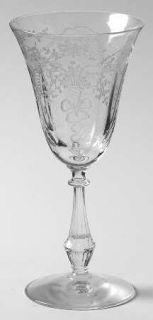 Fostoria Corsage Clear Wine Glass   Stem #6014,  Etch #325, Floral