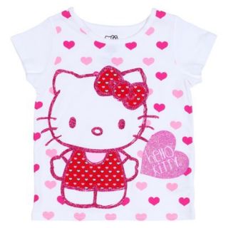 Hello Kitty Infant Toddler Girls Short sleeve Tee   White 5T