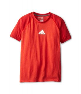 adidas Kids Ultimate Short Sleeve Raglan Boys T Shirt (Red)