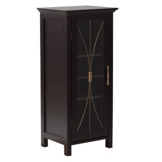 Elegant Home Delaney Espresso Floor Cabinet with 1 Door Dark Brown   7312