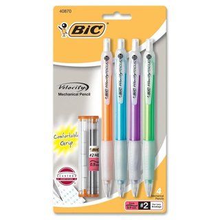 Bic Velocity Mechanical Pencil (pack Of 4) (AssortedModel BICMVP41BLKPack of Four (4) mechanical pencils )