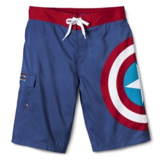Mens Captain America Board Shorts   S