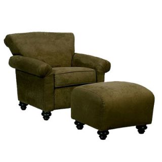 Handy Living Fenton Chair and Ottoman FRF1 CU AAA68 Color Dark Moss