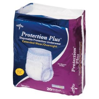 Medline Protection Plus Disposable Protective Medium Adult Underwear   80 Count