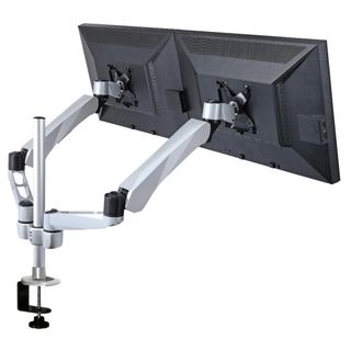 Mount it Expandable Two Monitor Computer Desk Mount Spring Arm Quick Release