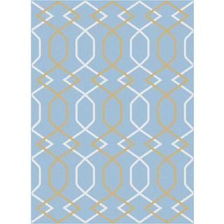 Metropolis Blue Contemporary Area Rug (53x73)